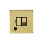 The Savoy Collection Brushed Brass 13A Switched Fused Connection Unit (FCU) Flex Outlet Black Insert Screwless