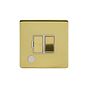 The Savoy Collection Brushed Brass 13A Switched Fused Connection Unit (FCU) Flex Outlet Wht Ins Screwless