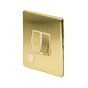 The Savoy Collection Brushed Brass 13A Switched Fused Connection Unit (FCU) Flex Outlet Wht Ins Screwless