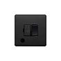 The Camden Collection Matt Black 13A Switched Fuse Flex Outlet Black Insert Screwless
