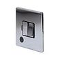 The Finsbury Collection Polished Chrome 13A Switched Fused Connection Unit (FCU) Flex Outlet Blk Ins Screwless