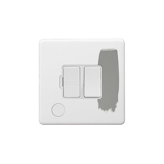Soho Lighting Primed Paintable 13A Switched Fused Connection Unit (FCU) Flex Outlet with White Switch