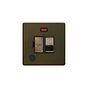 The Eton Collection Bronze 13A Switched Fused Connection Unit (FCU) Flex Outlet With Neon Screwless 