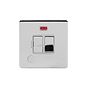 Soho Lighting Polished Chrome 13A Switched Fuse Connection Unit Flex Outlet With Neon Wht Ins Screwless
