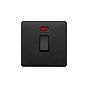 The Camden Collection Matt Black 20A 1 Gang Double Pole Switch With Neon Blk Ins Screwless 