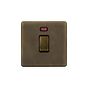 The Westminster Collection Vintage Brass 20A 1 Gang Double Pole Switch With Neon 