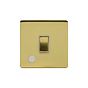 The Savoy Collection Brushed Brass 20A 1 Gang Double Pole Switch Flex Outlet Wht Ins Screwless