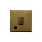 The Belgravia Collection Old Brass 1 Gang Flex Outlet 20 Amp Switch