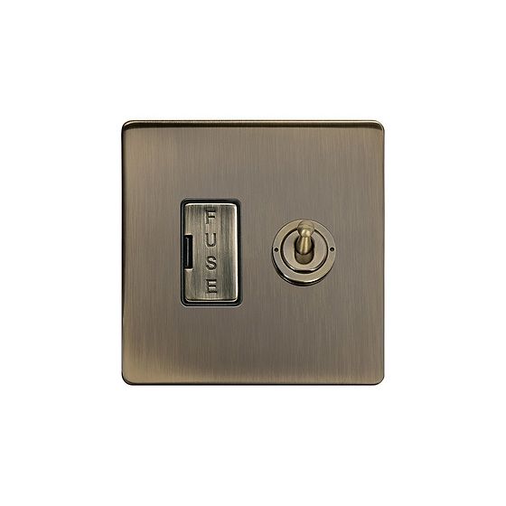 The Charterhouse Collection 13A Toggle Switched Fused Connection Unit (FCU) Antique Brass