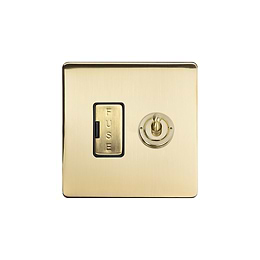 Brushed Brass Toggle Fused Spur