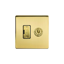 Brushed Brass Toggle Fused Spur
