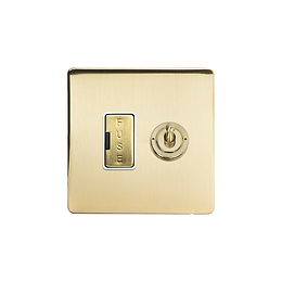 Brushed Brass Toggle Fused Spur
