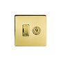 The Lombard Collection Brushed Brass 13A Toggle Switched Fused Connection Unit (FCU) White Inserts