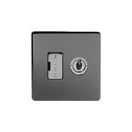 The Connaught Collection Black Nickel Toggle Switched Fused Connection Unit (FCU) switched 13A