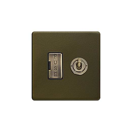 The Eton collection Bronze 13A Toggle Switched Fused Connection Unit (FCU) Black Inserts