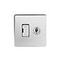 Soho Lighting Polished chrome Toggle Switched Fused Connection Unit (FCU) Toggle Switched 13A Black Inserts