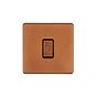 The Chiswick Collection Antique Copper 45A 1 Gang Double Pole Switch, Single Plate