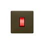 The Eton Collection Bronze 45A 1 Gang Double Pole Switch Sml Plate Screwless