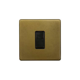 Old Brass 45A Double Pole Switch Single Plate
