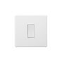 Soho Lighting Primed Paintable 45A 1 Gang Double Pole Switch Single Plate with White Switch.
