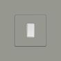 Soho Lighting Primed Paintable 45A 1 Gang Double Pole Switch Single Plate with White Switch.