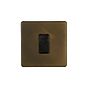 The Westminster Collection Vintage Brass 45A 1 Gang Double Pole Switch, Single Plate