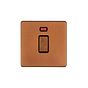 The Chiswick Collection Antique Copper 45A 1 Gang Double Pole Switch with Neon on Single Plate