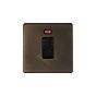 The Westminster Collection Vintage Brass 45A 1 Gang Double Pole Switch with Neon on Single Plate