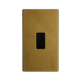 Old Brass 45A Double Pole Switch Double Plate
