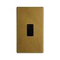 The Belgravia Collection Old Brass 45A 1 Gang Double Pole Switch, Large Plate
