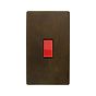 Vintage Brass 45A Double Pole Switch Double Plate
