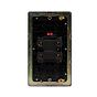 The Connaught Collection Black Nickel 45A 1 Gang Double Pole Switch With Neon Large Plate Blk Ins Screwless
