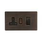 The Westminster Collection Vintage Brass Screwless 45A Cooker control