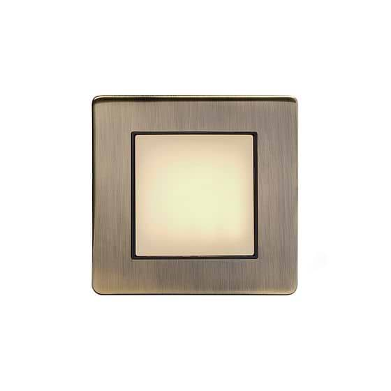 The Charterhouse Collection Antique Brass LED Stair Light - Warm White 