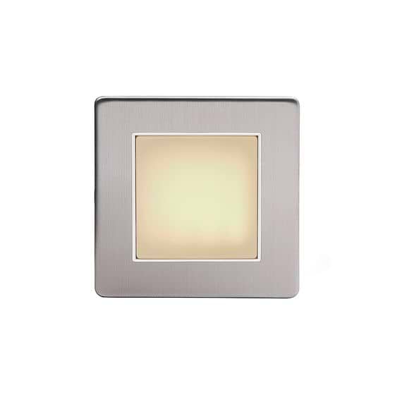 The Lombard Collection Brushed Chrome LED Stair Light - Warm White 