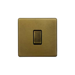 The Belgravia Collection Old Brass 10A 1 Gang 2 Way Switch