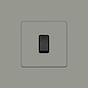 Soho Lighting Primed Paintable 1 Gang Light Switch 2 Way 10A with Matt Black Switch