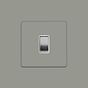 Soho Lighting Primed Paintable 1 Gang Light Switch 2 Way 10A with Brushed Chrome Switch and White Insert