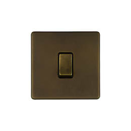 The Westminster Collection Vintage Brass 10A 1 Gang 2 Way Switch