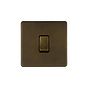 Vintage Brass 1 Gang Light Switch
