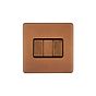 Antique Copper 3 Gang Light Switch