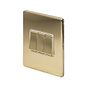 The Savoy Collection Brushed Brass 10A 3 Gang 2 Way Switch Wht Ins Screwless