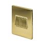 The Savoy Collection Brushed Brass 10A 3 Gang 2 Way Switch Wht Ins Screwless
