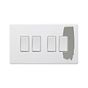 Soho Lighting Primed Paintable 4 Gang 2 Way 10A Light Switch with White Switch