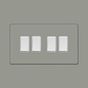 Soho Lighting Primed Paintable 4 Gang 2 Way 10A Light Switch with White Switch