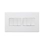 Soho Lighting Primed Paintable 6 Gang 2 Way 10A Light Switch with White Switch