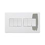 Soho Lighting Primed Paintable 6 Gang 2 Way 10A Light Switch with White Switch