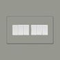 Soho Lighting Primed Paintable 6 Gang 2 Way 10A Light Switch with White Switch