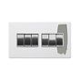 Soho Lighting Primed Paintable 6 Gang 2 Way 10A Light Switch with Brushed Chrome Switch and White Insert