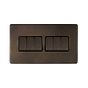 The Westminster Collection Vintage Brass 10A 6 Gang 2 Way Switch